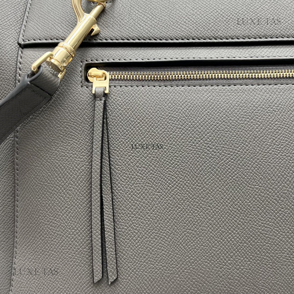 Mini Belt Bag In Grained Calfskin Grey