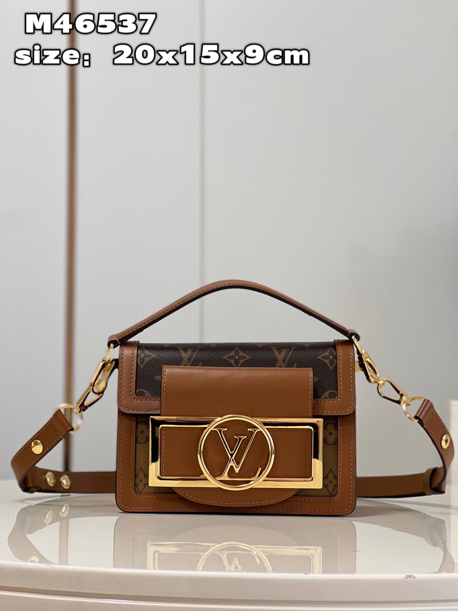 Mini Dauphine Lock XL - Leather Handbag for Women