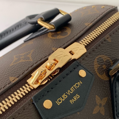 Monogram Canvas Speedy Trunk 20 Leather Handbag for Men and Women