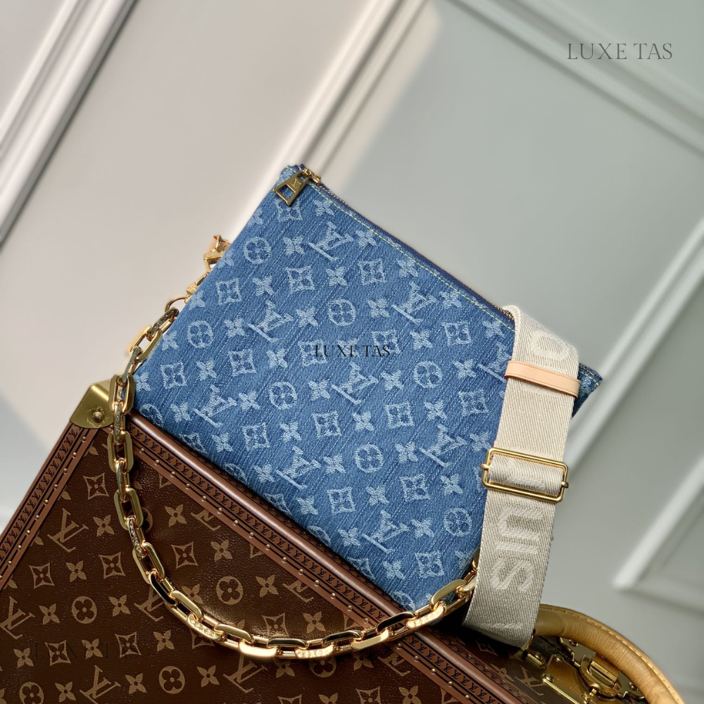 Monogram Denim Coussin PM - Leather Crossbody Bag for Women