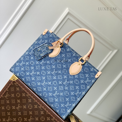 Monogram Denim OnTheGo MM - Tote Bag for Women