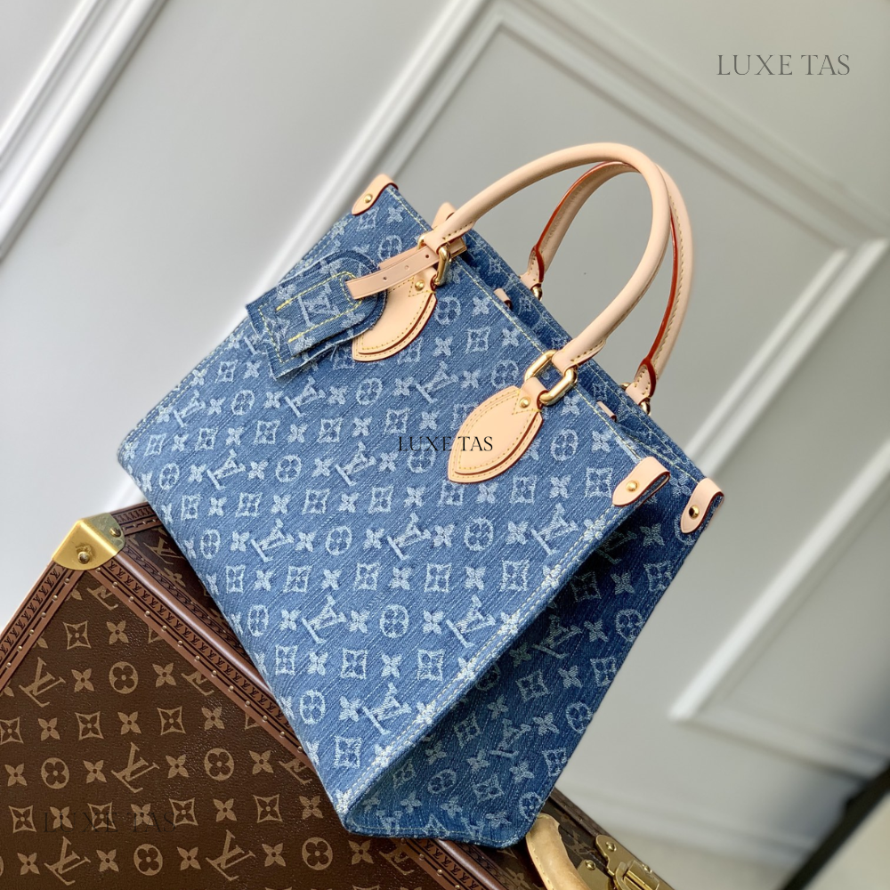 Monogram Denim OnTheGo MM - Tote Bag for Women