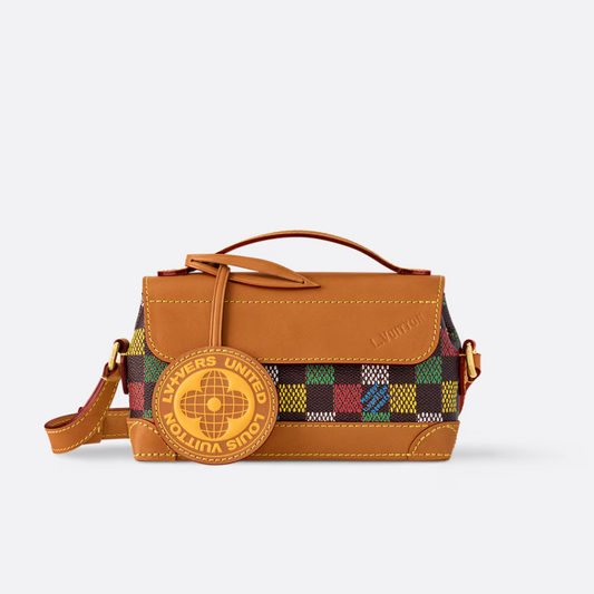 Multicolor Steamer East West Wearable Wallet Leather Crossbody Bag for Men