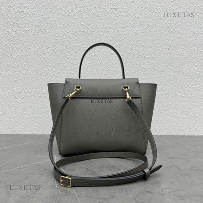 Nano Belt Bag In Grained Calfskin Grey