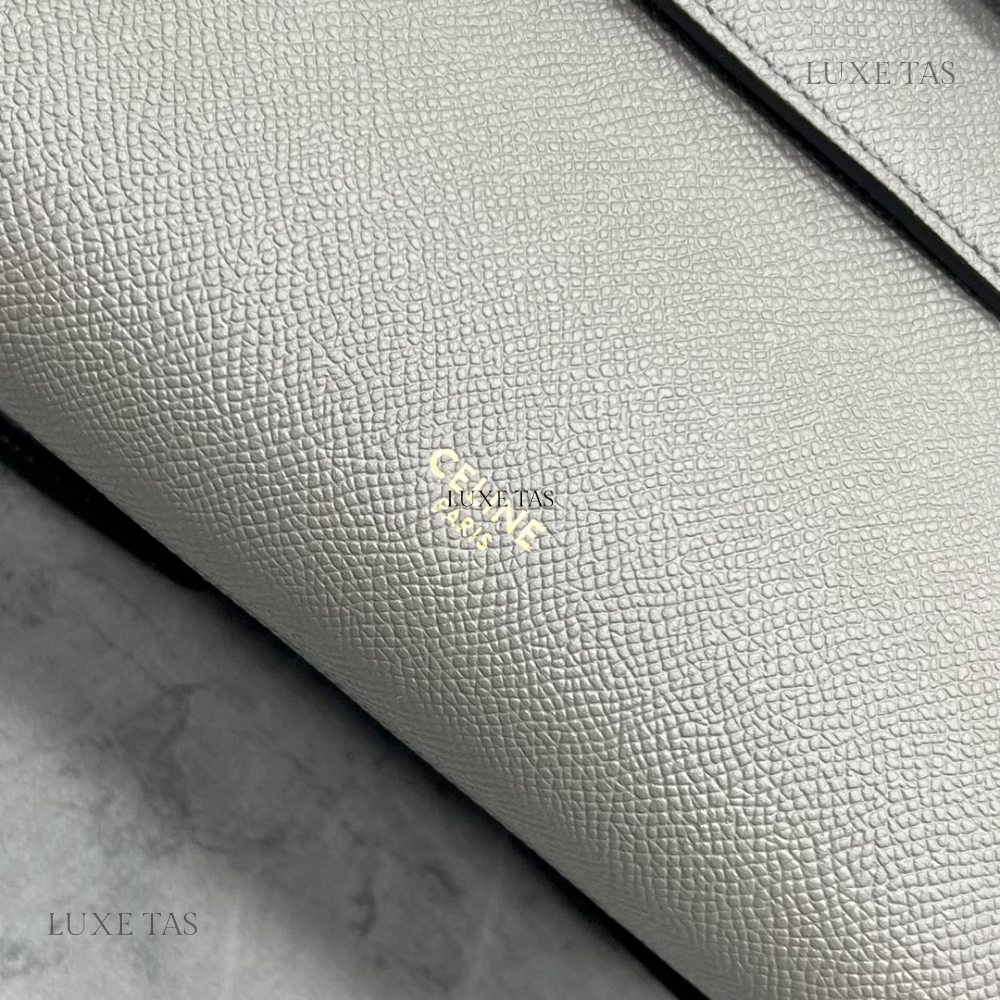 Nano Belt Bag In Grained Calfskin Grey