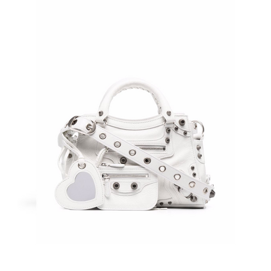 Neo Cagole XS In Optic White Leather Handbag for Women