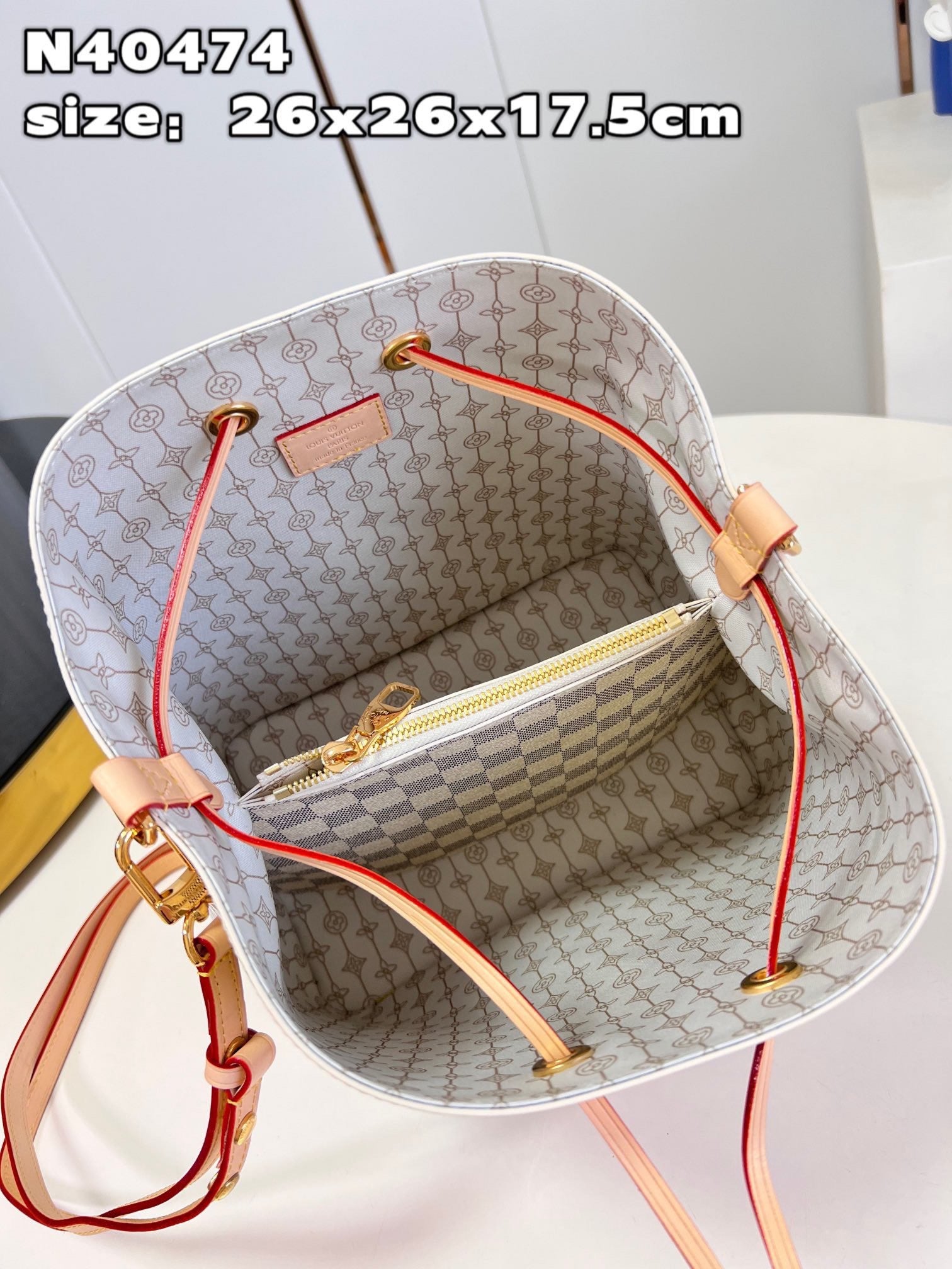 Louis Vuitton Damier Azur Neverfull MM with Nautical Print Handbag