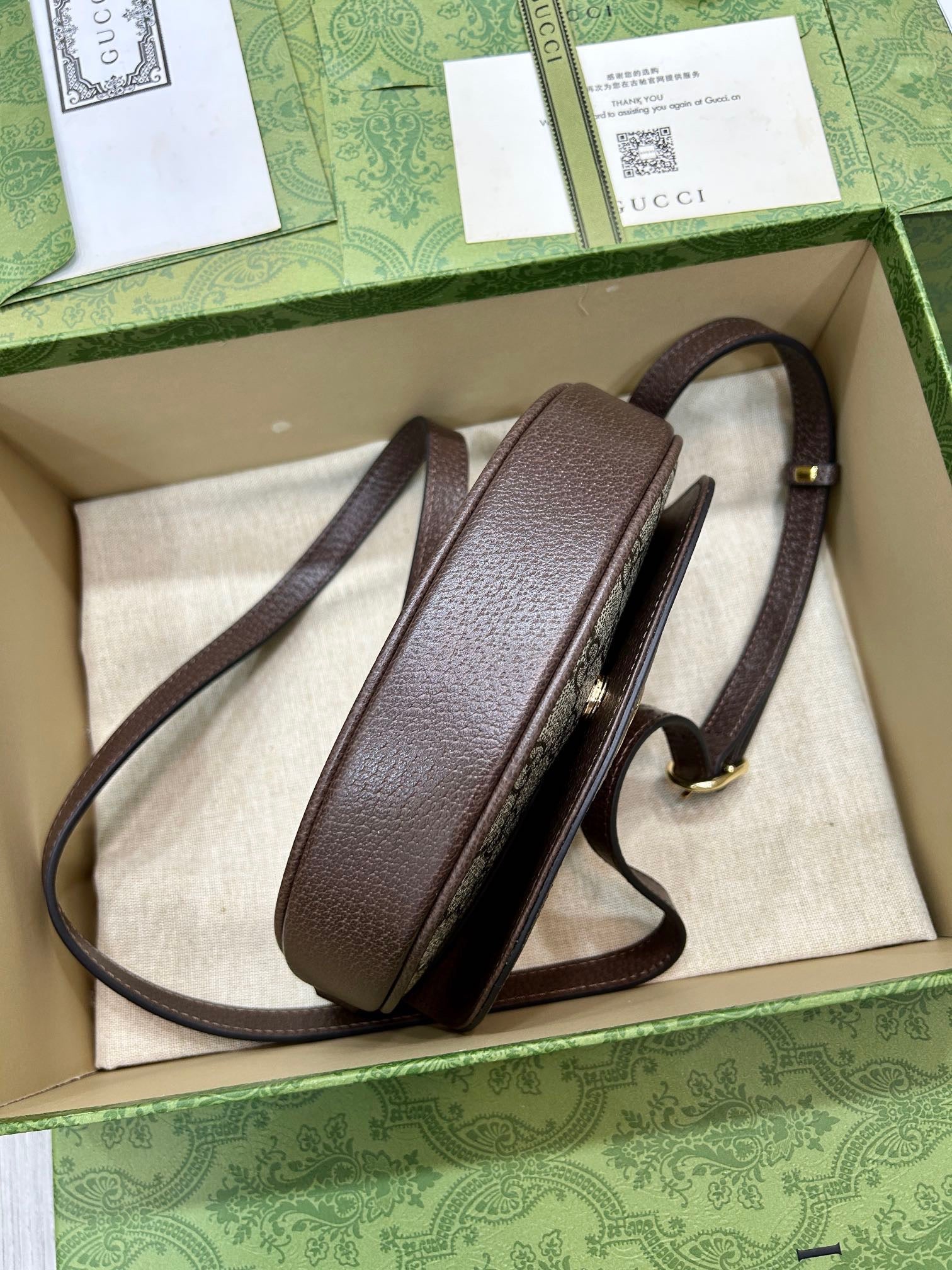 Gucci Ophidia Mini GG Leather Handbag