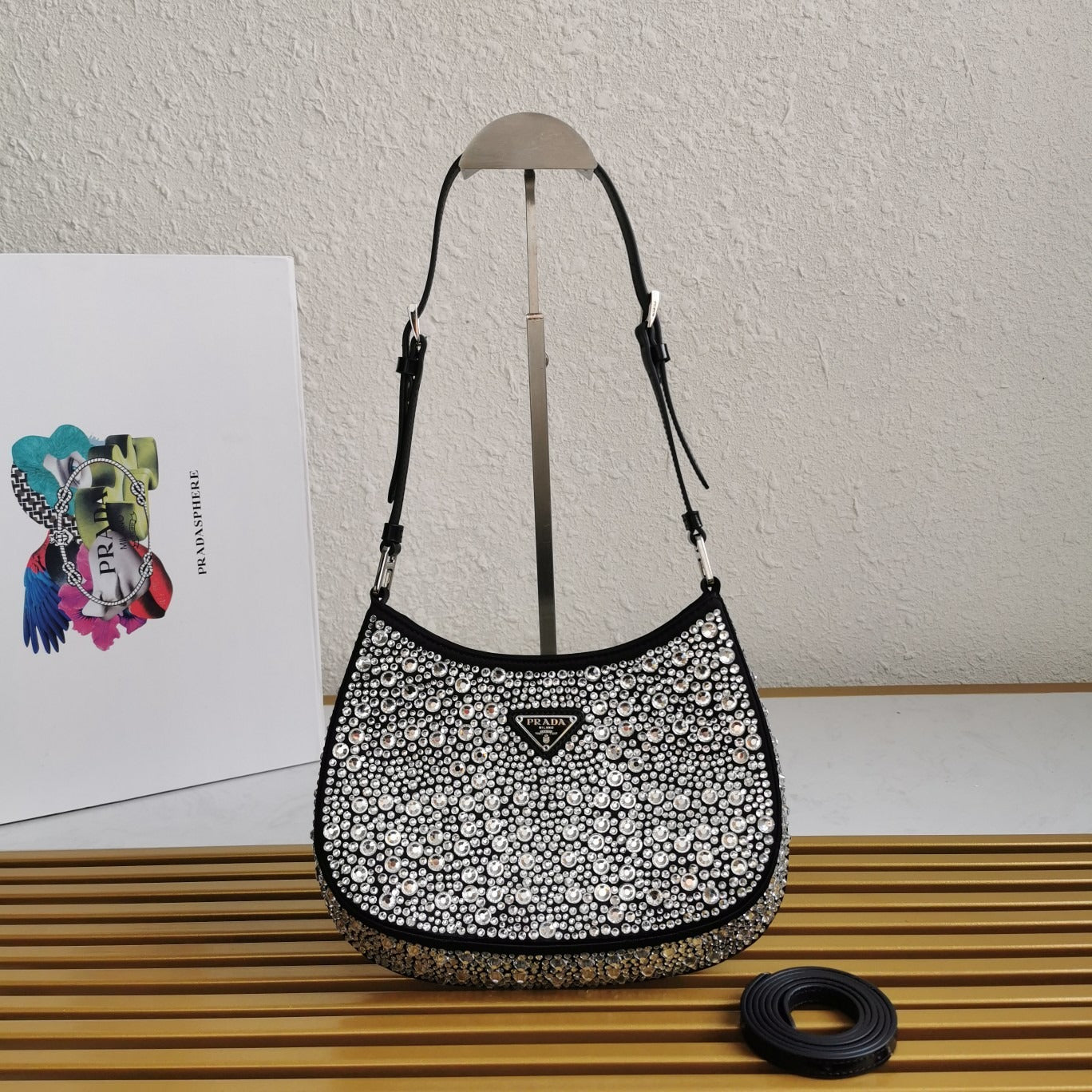PRD Cleo Satin Bag With Crystals