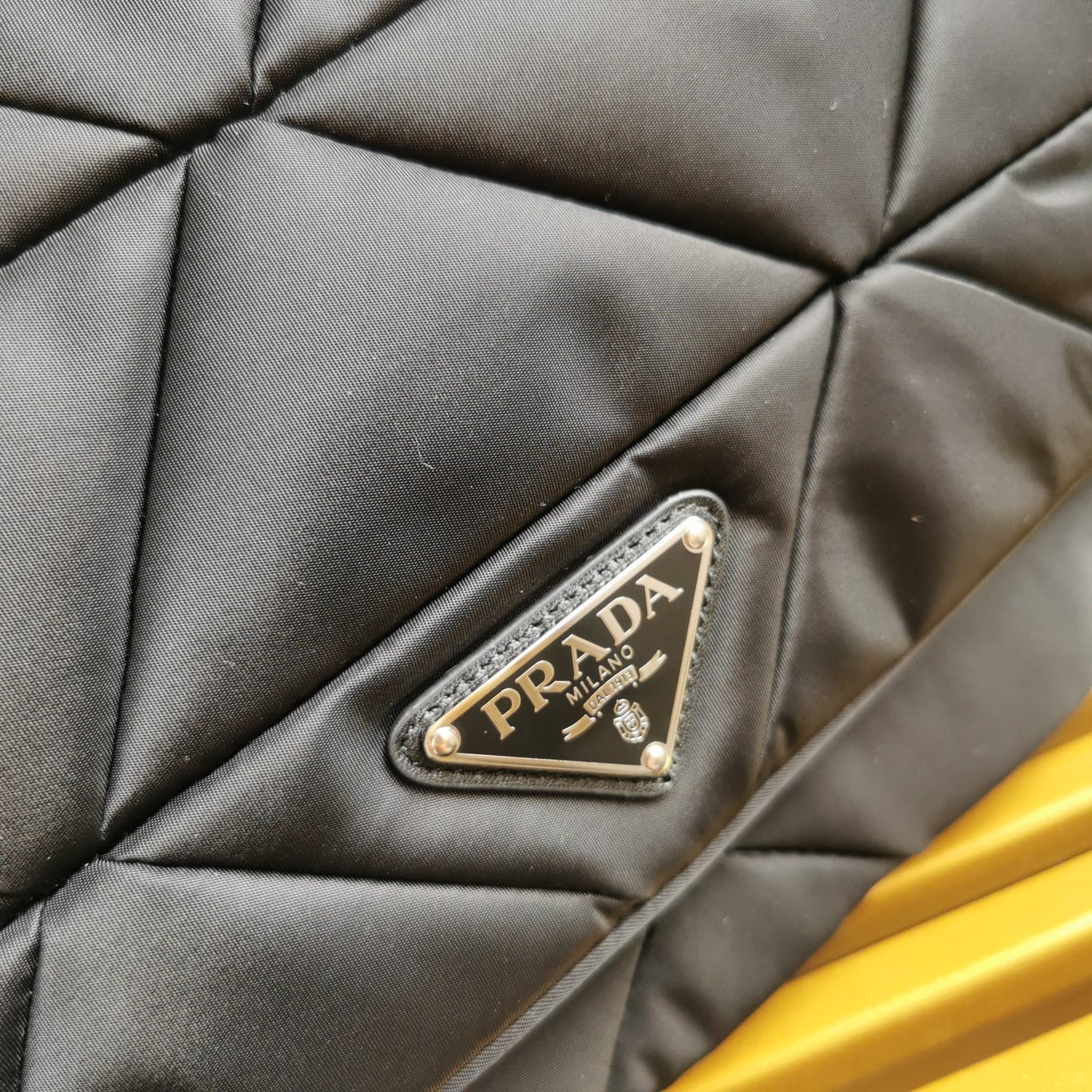 Padded Re-Nylon Shoulder Bag Black