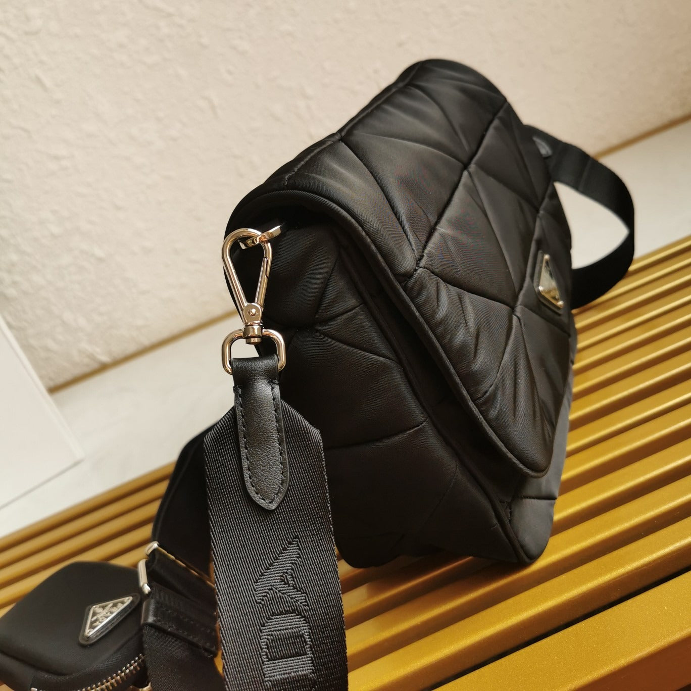 Leather patchwork hot sale shoulder bag