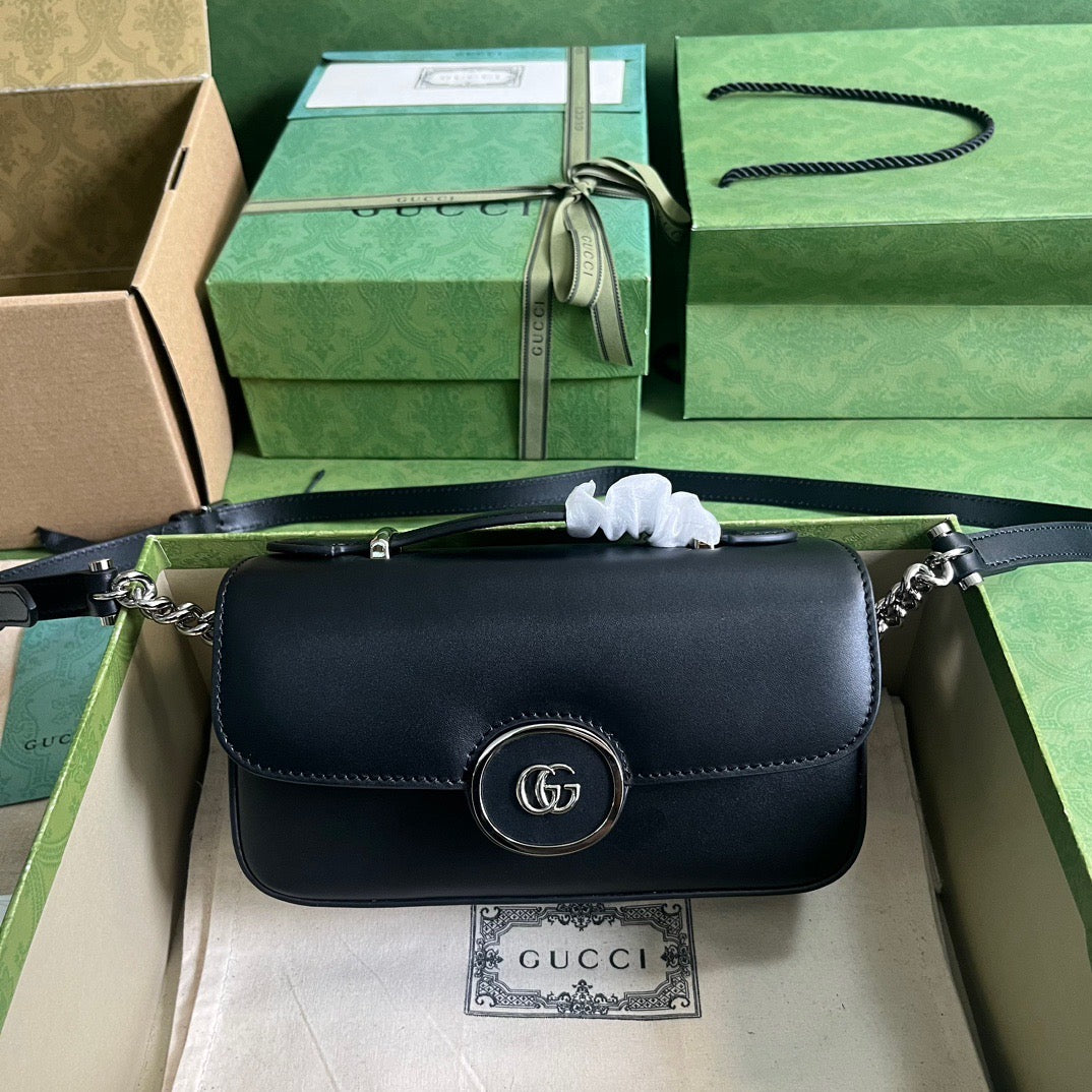 Petite GG Mini Shoulder Bag Black