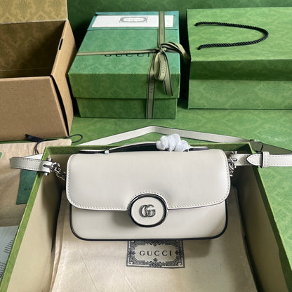 Petite GG Mini Shoulder Bag White