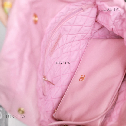 Pink Shiny Calfskin CHNL 22 Small Handbag