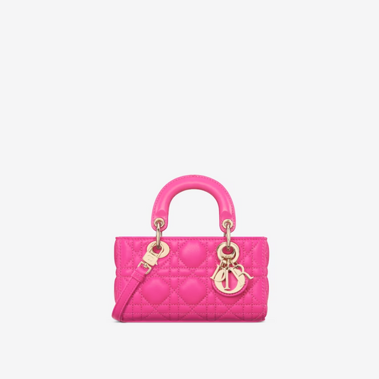 Rani Pink Cannage Lambskin Lady D-Joy Micro Bag