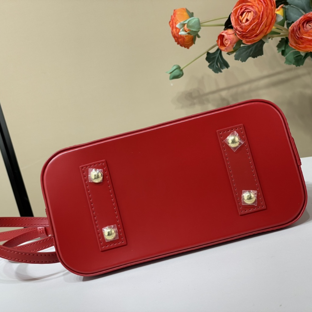 Red Epi Leather Alma BB Leather Handbag for Women