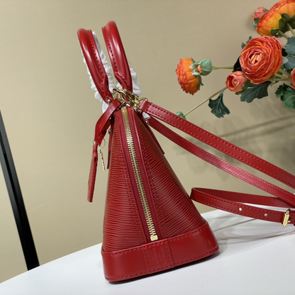 Red Epi Leather Alma BB Leather Handbag for Women