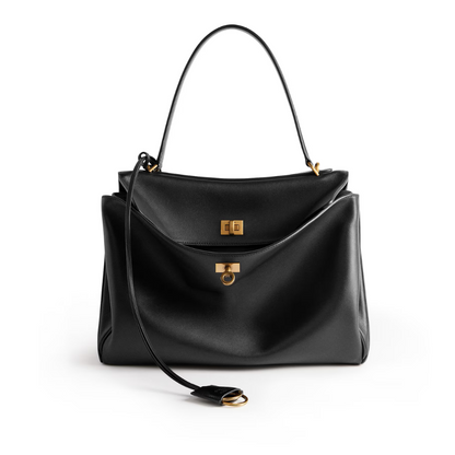 Rodeo Medium Handbag In Black Leather Handbag for Women