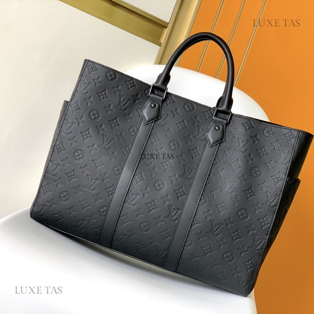 Sac Plat 24H - Leather Tote Bag for Men