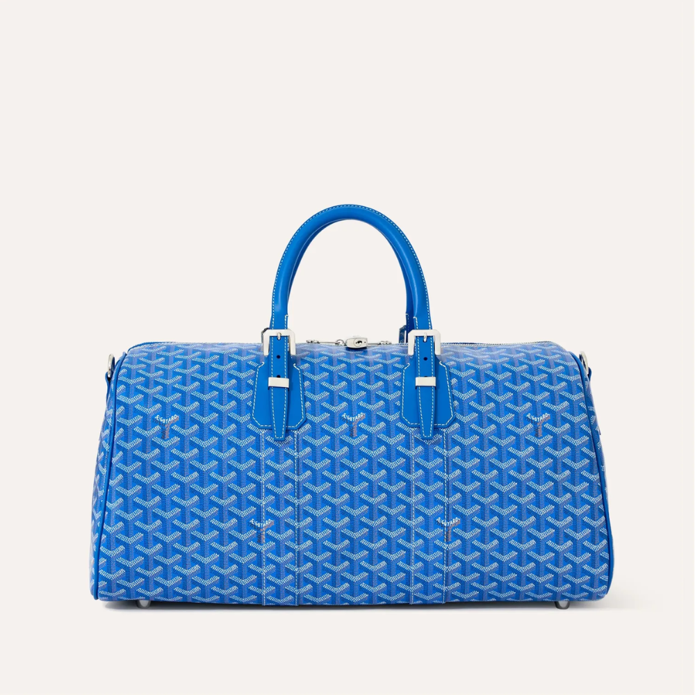 Sky Blue Boston 45 Leather Backpack for Men