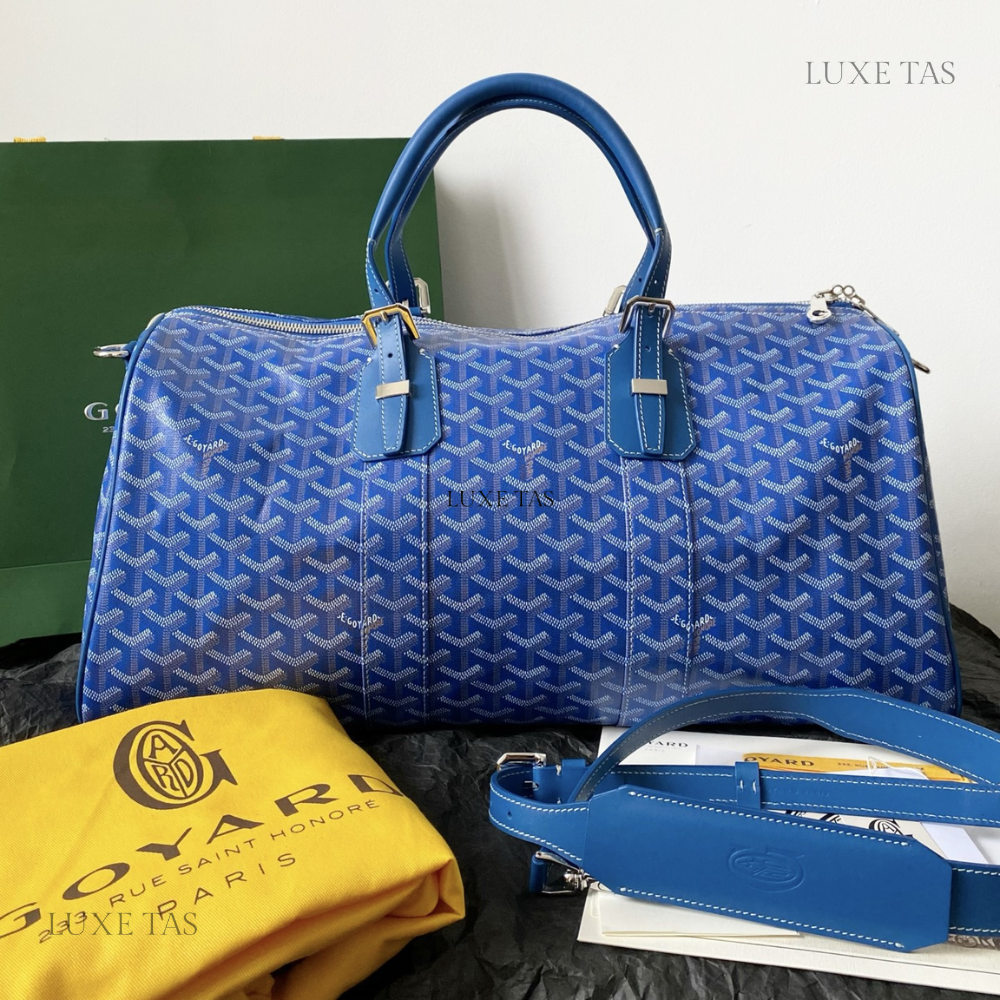 Sky Blue Boston 45 Leather Backpack for Men