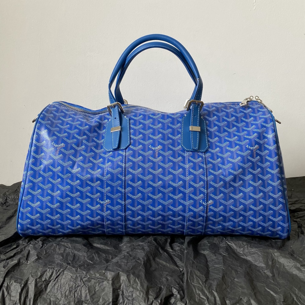 Sky Blue Boston 45 Leather Backpack for Men