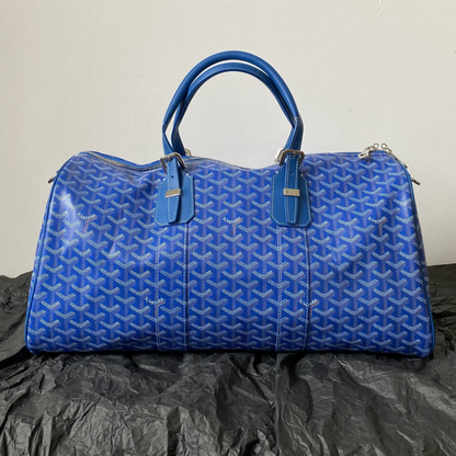 Sky Blue Boston 45 Leather Backpack for Men