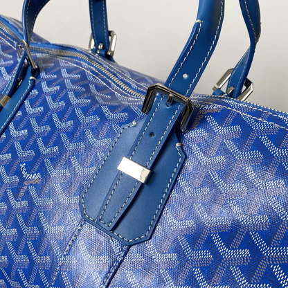 Sky Blue Boston 45 Leather Backpack for Men