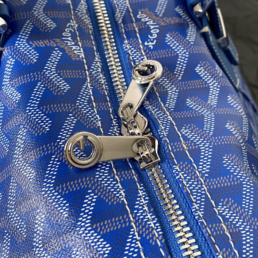 Sky Blue Boston 45 Leather Backpack for Men