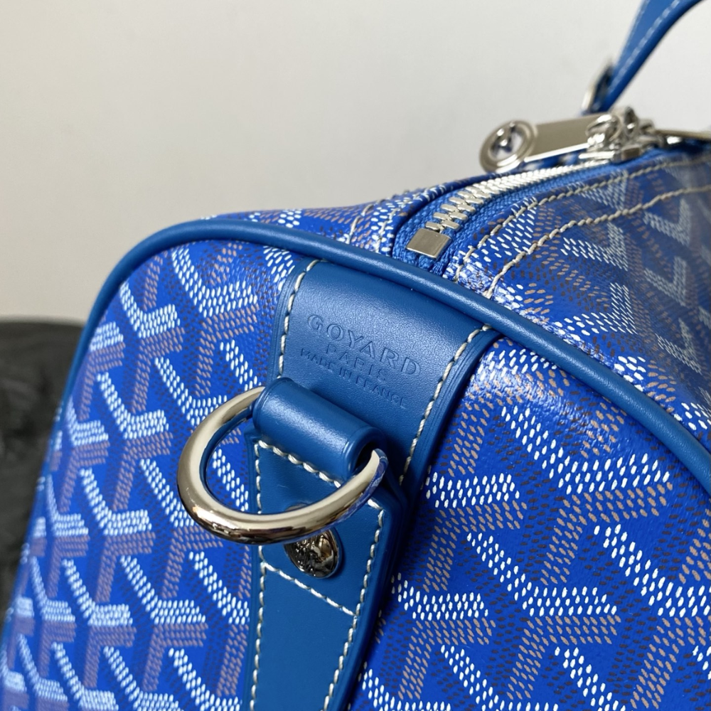 Sky Blue Boston 45 Leather Backpack for Men