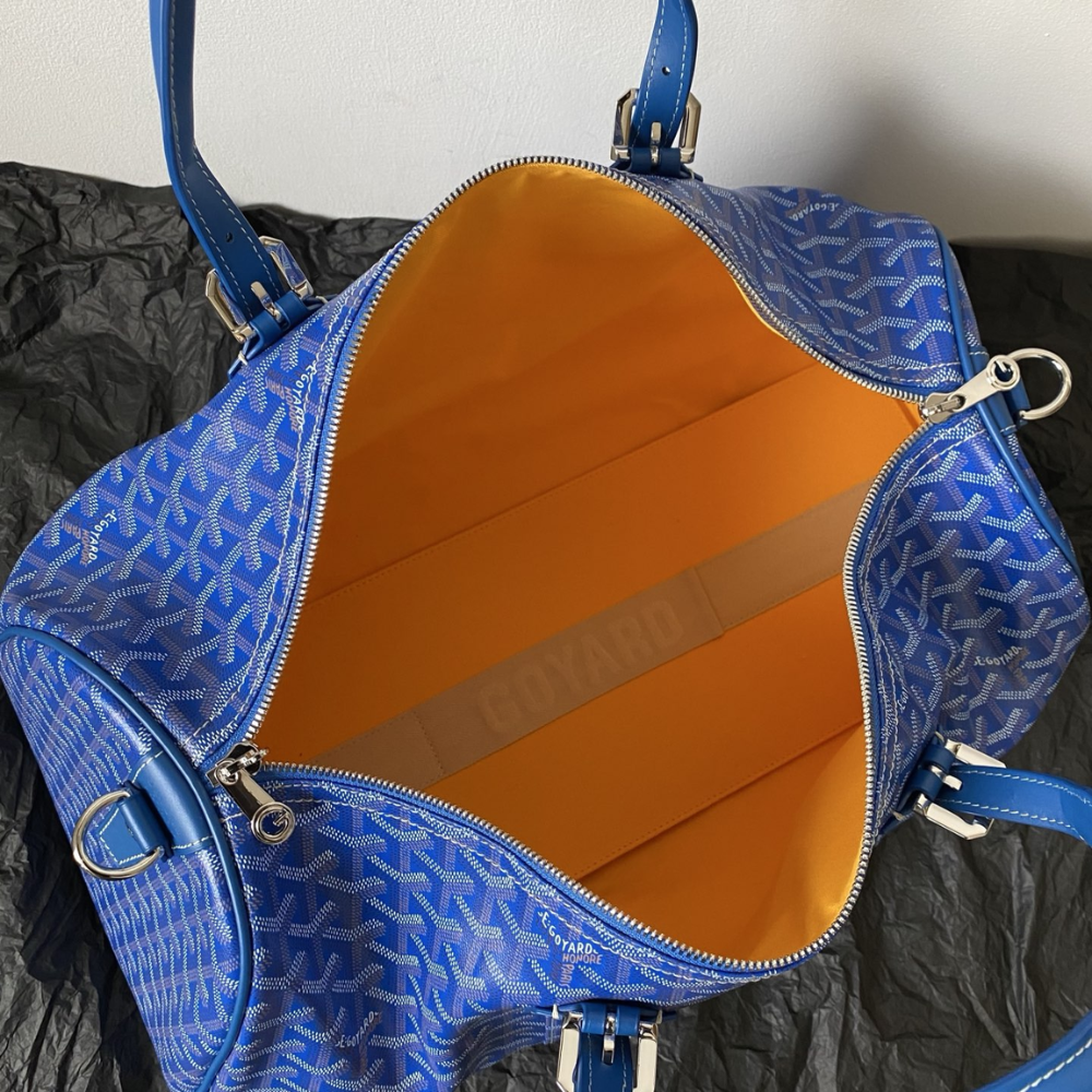 Sky Blue Boston 45 Leather Backpack for Men