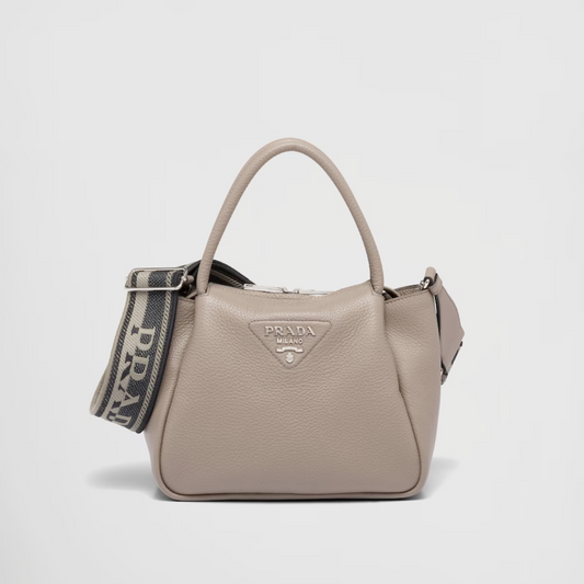 Small Leather Handbag Clay Grey