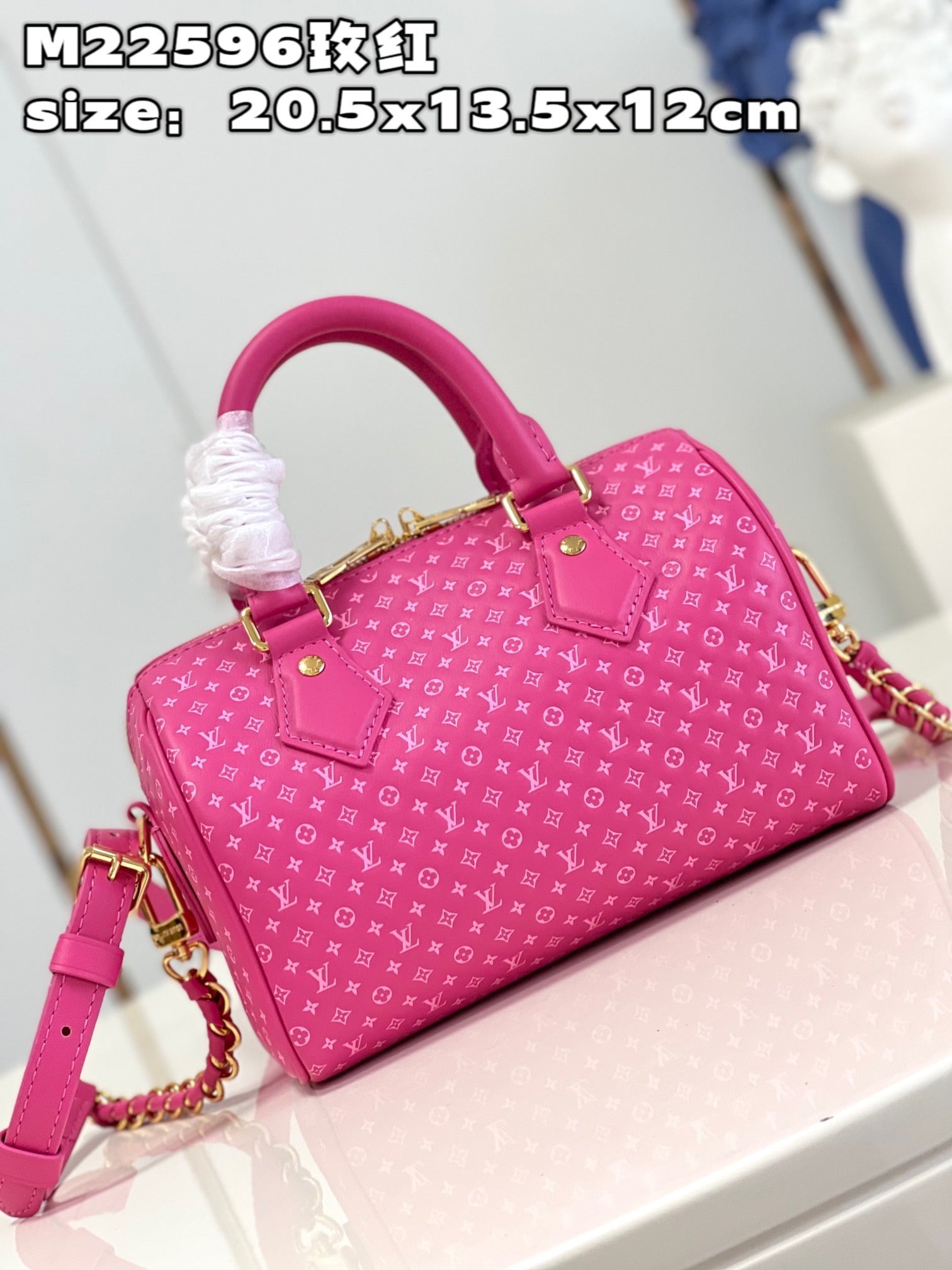 Handbags Louis Vuitton LV Speedy 20 Leather Pink