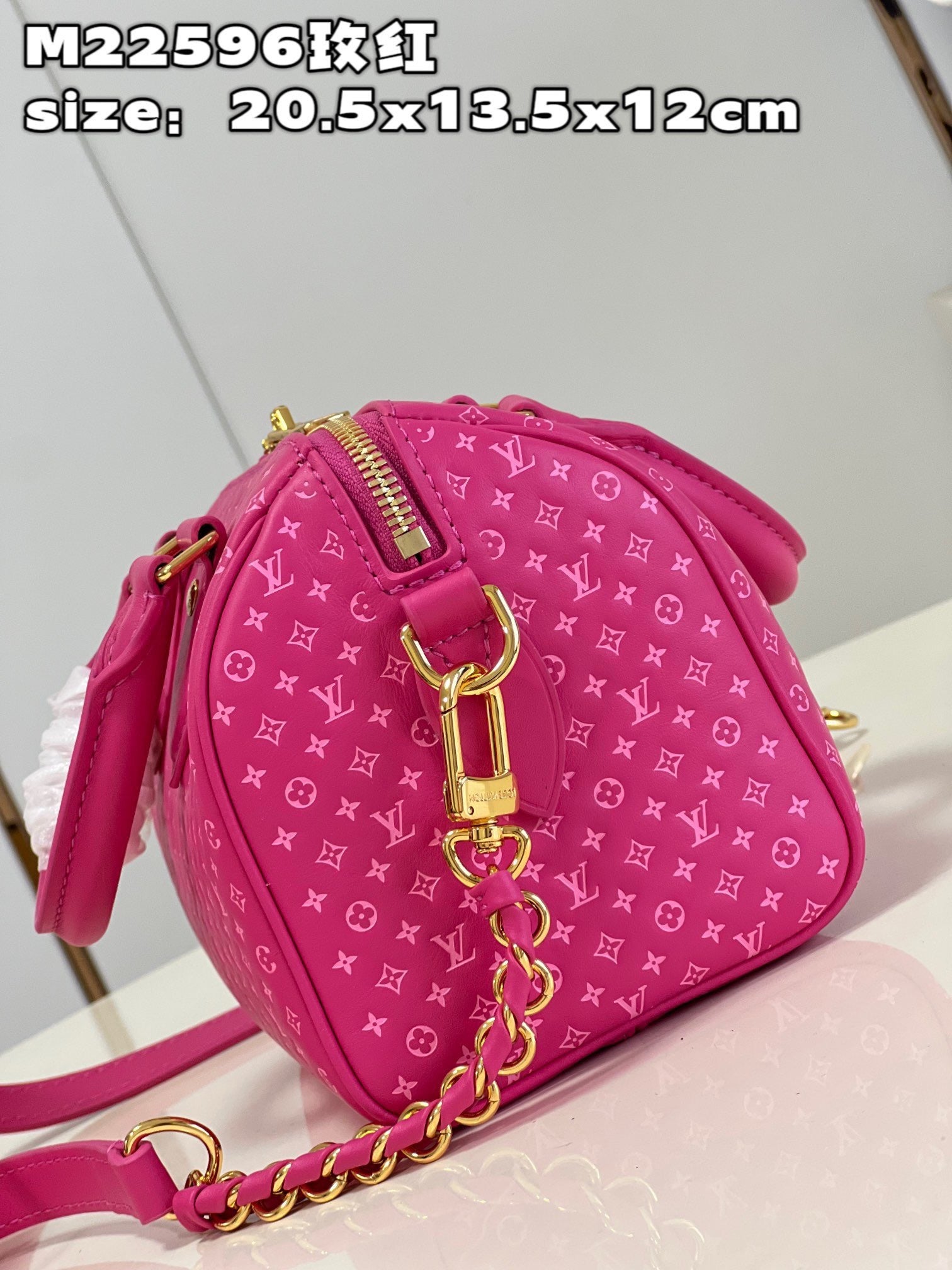 Handbags Louis Vuitton LV Speedy 20 Leather Pink