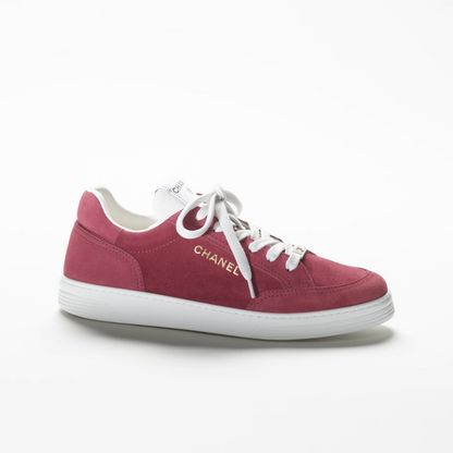 Suede Calfskin Red Sneakers