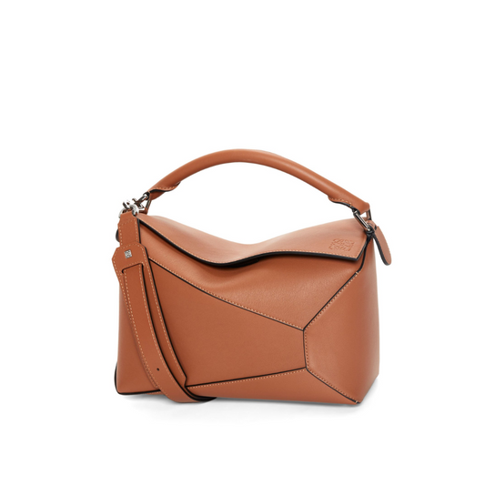 Tan Puzzle Bag In Classic Calfskin - Leather Crossbody Bag for Women