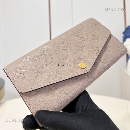 Tourterelle Monogram Empreinte Leather Sarah Wallet