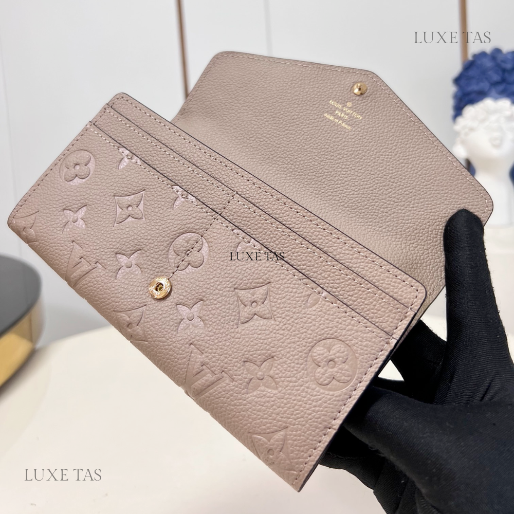 Tourterelle Monogram Empreinte Leather Sarah Wallet