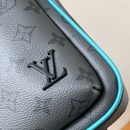 Turquoise Gray Avenue Slingbag PM Leather Crossbody Bag for Men
