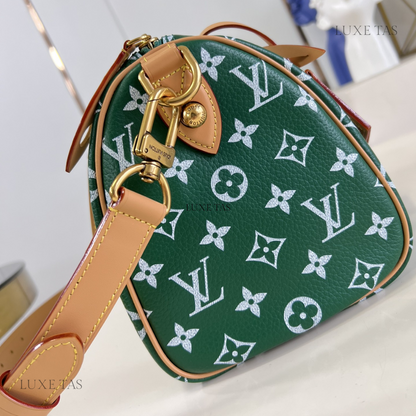 Vert Speedy P9 Bandoulière 25 - Leather Crossbody Bag for Women