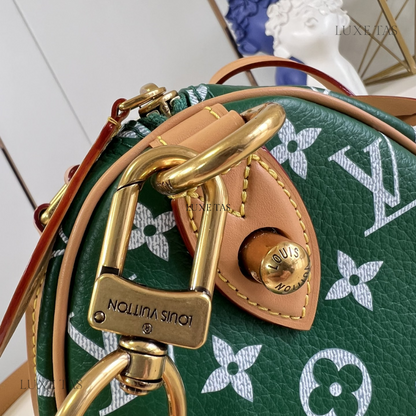 Vert Speedy P9 Bandoulière 25 - Leather Crossbody Bag for Women