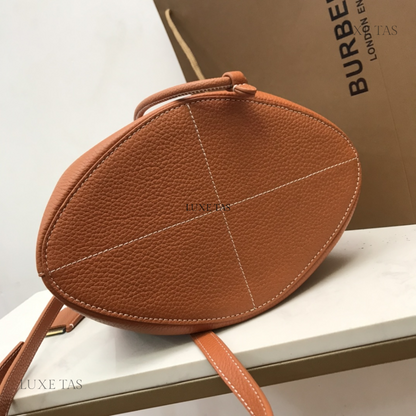 Warm Russet Brown Small TB Bucket Bag - Leather Bucket Bag for Women