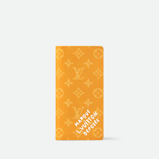 Yellow Brazza Wallet Long Leather Wallet for Men with Monogram Design