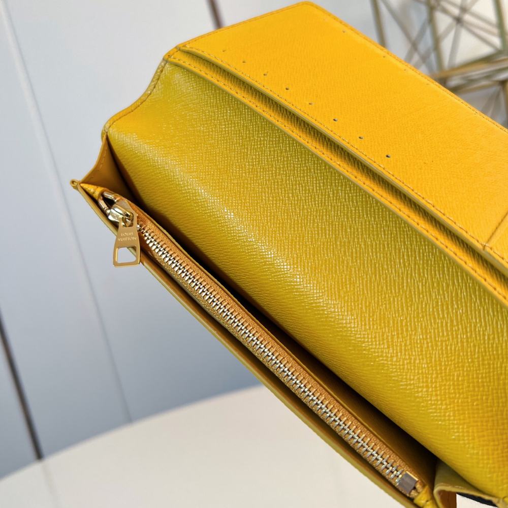 Yellow Brazza Wallet Long Leather Wallet for Men with Monogram Design