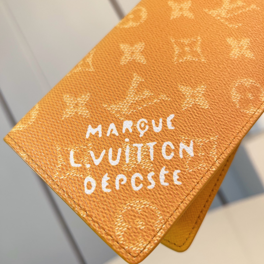 Yellow Brazza Wallet Long Leather Wallet for Men with Monogram Design