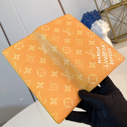 Yellow Brazza Wallet Long Leather Wallet for Men with Monogram Design