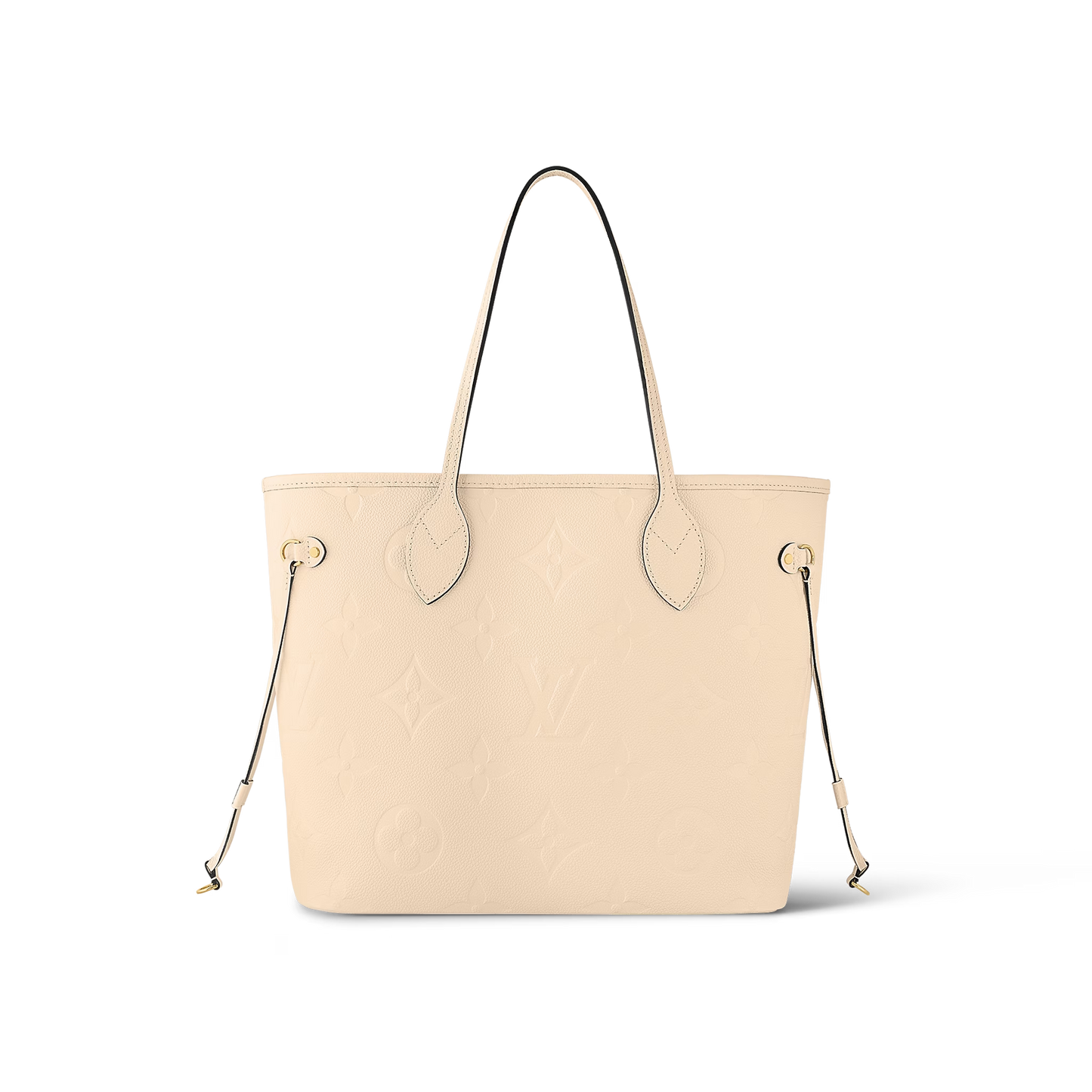 Cream Monogram Empreinte Leather Neverfull MM - Leather Tote Bag for Women
