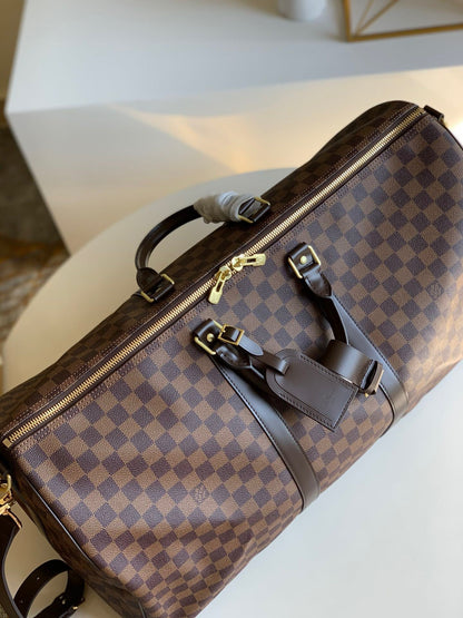 Damier Ebene Canvas Keepall Bandoulière 55