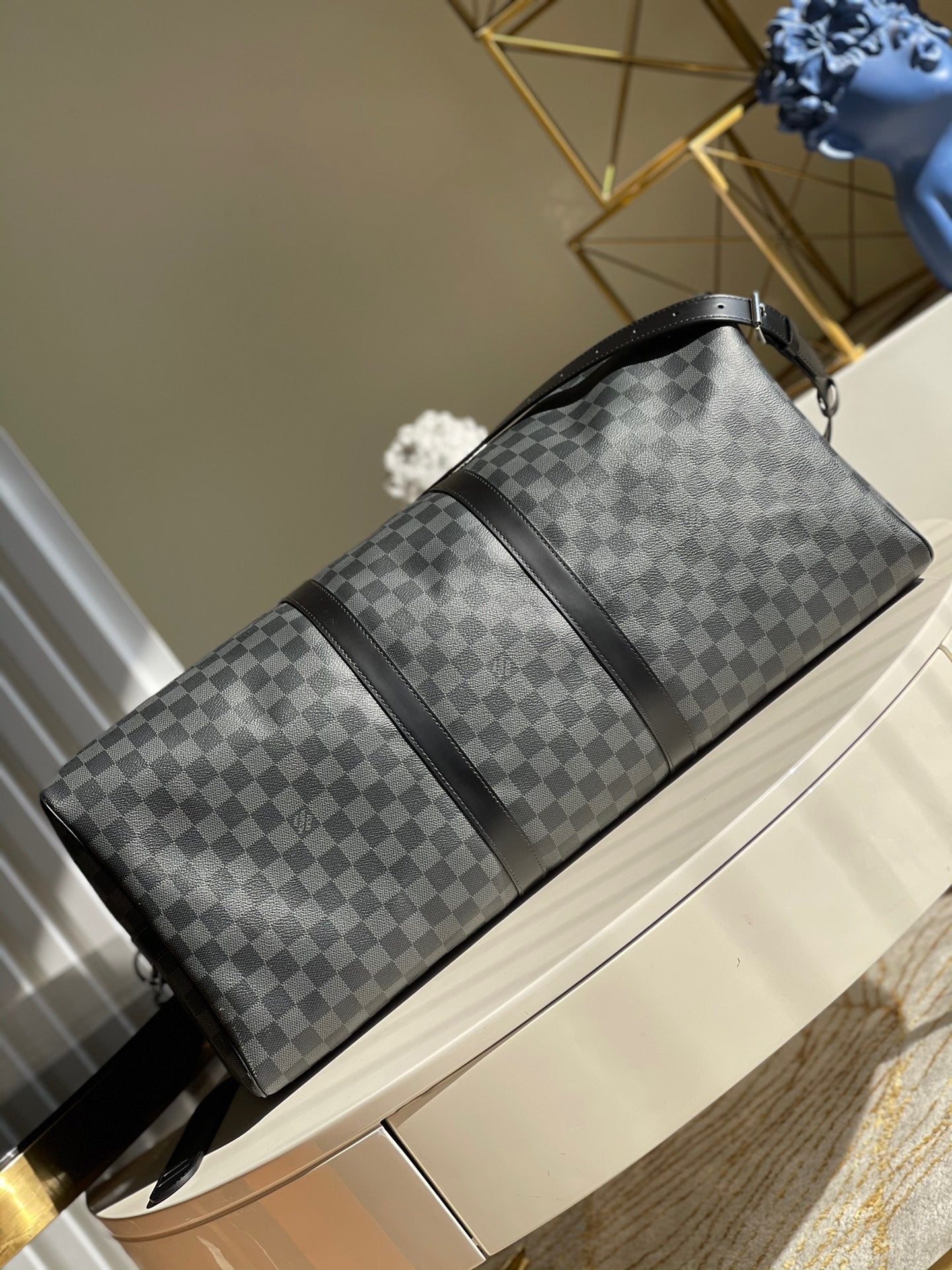 Damier Graphite Canvas Keepall Bandoulière 55