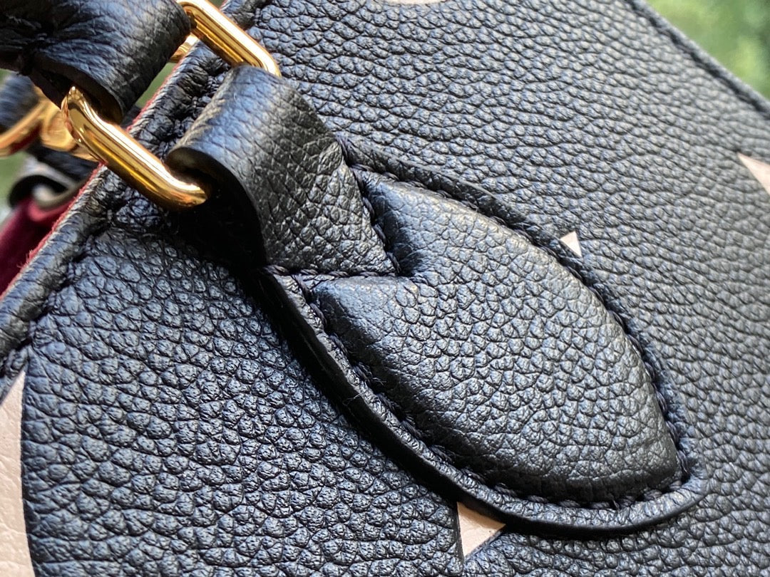 Onthego PM Tote Bag - Luxury Bicolour Monogram Empreinte Leather Grey